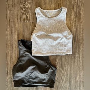 Bundle. 2 sports bra / cropped workout tanks. Size small.